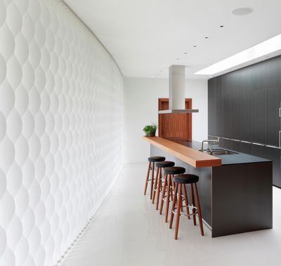 Verticale lamelgordijnsystemen, SG 2950, Multi Visio, Room shot "Highgate Home", London, UK, Vertical Waves