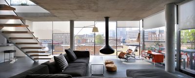 Rolgordijnsystemen, SG 4930, Multiscreen 1-10%, Room shot "Bateman's Row Penthouse Apartment", London, United Kingdom