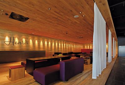 Systèmes de rideaux, SG 6103, Colorama 1, Room shot "Henris Restaurant & Catering BERNEXPO", Berne, Switzerland